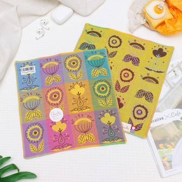 今治認證三重紗雙面手帕-野薔薇