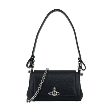 Vivienne Westwood Hazel皮革肩背斜背兩用包-小/黑