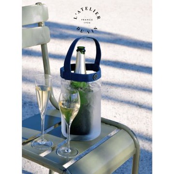 法國L'Atelier du Vin透明PVC便攜葡萄酒冰酒袋 戶外快速降溫冰桶