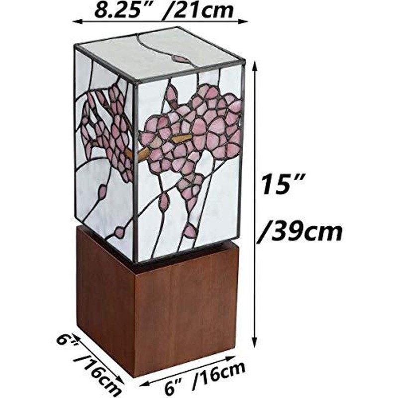 Bieye照明L10725 桜 四方灯 ステンドグラスランプ インテリアライト