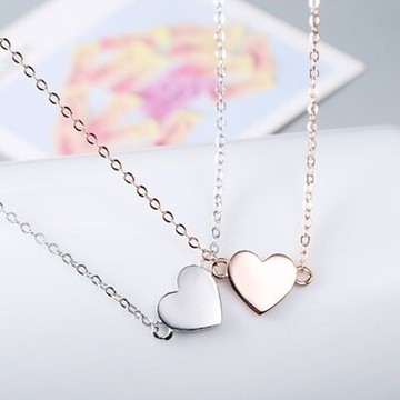 925純銀項鍊 吊墜-精緻小巧簡約愛心母親節情人節生日禮物女飾品2色73gx24【獨家進口】【米蘭精品】