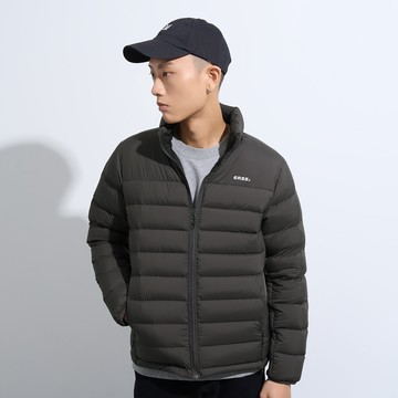 輕飄飄輕量級立領羽絨外套(暗灰)-男
