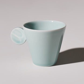 貳拾選物_安達窯_指紋咖啡杯 青瓷