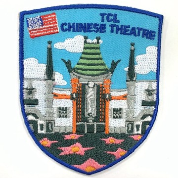 美國 中國戲院 好萊塢星光大道 外套熨斗刺繡 USA LA背膠補丁 袖標 布標 布貼 補丁 貼布繡 臂章