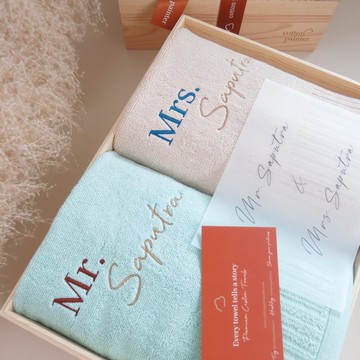 【香港毛巾品牌】客製化繡名毛巾 方巾 面巾 浴巾 100%美國棉製造