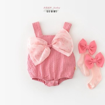 ♥Kappe♥夏季新款女寶寶吊帶連身衣 嬰幼兒甜美公主風哈衣 無袖包屁衣 滿月服 外穿爬爬服 清涼 嬰兒衣服
