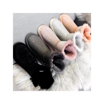 網紅香港女秋冬百搭毛毛鞋雪地靴