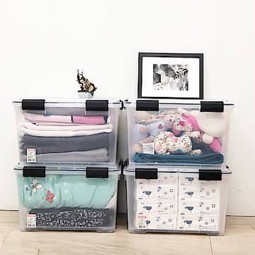 KEYWAY 聯府 漢克可疊式防潮收納箱35L(附輪)(買1送1)