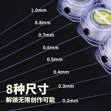 【臺灣有貨 可開票】新款無彈力透明魚線水晶線尼龍纏戒指手工項鍊串珠編織耐磨線珍珠