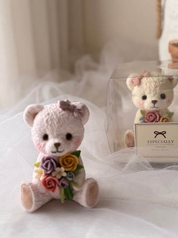 捧花擴香石石膏小熊