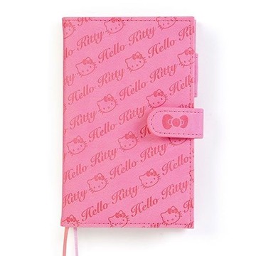 【震撼精品百貨】2019年曆~Sanrio HELLO KITTY 2019 皮革壓紋日誌本S(桃粉)#31298