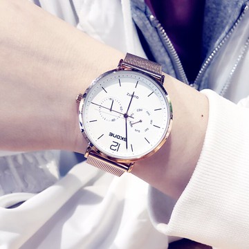 手表女士學生韓版簡約時尚潮流防水休閑大氣石英女表抖音網紅同款