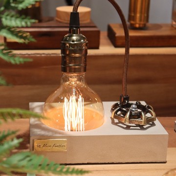 曙MUSE｜垂釣燈手輪調光水泥長方桌燈 USB燈 手作 LED燈 禮物 創意 氣氛燈 小夜燈 居家擺飾 擴香