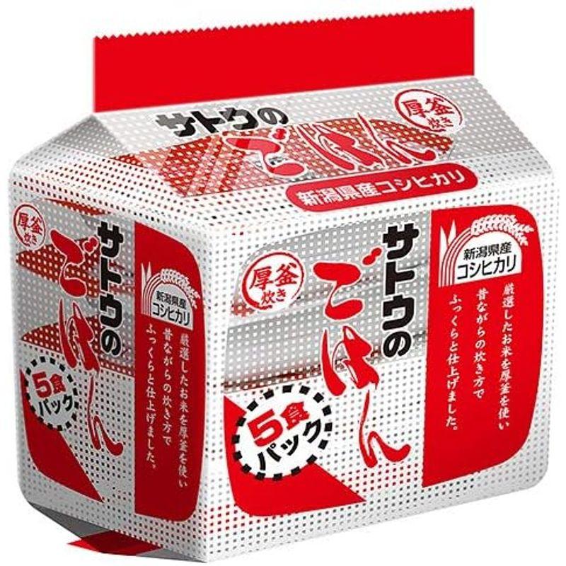 サトウ食品 サトウのごはん 新潟県産コシヒカリ 5食パック (200g×5食)×8個入×(2ケース)