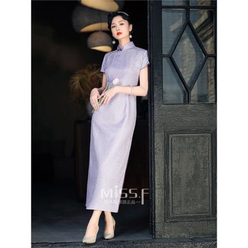 正絹復刻 四小姐真絲新中式旗袍女2025新款年輕款高端大氣上檔次