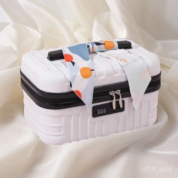 16寸手提化妝包大容量帶鎖收納箱子外出便攜小型卡通密碼箱洗漱包