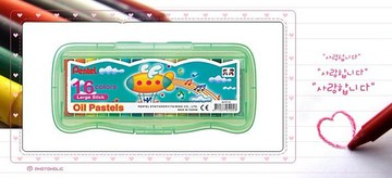 Pentel 飛龍 GHTP-16 特大粉蠟筆PP盒16色