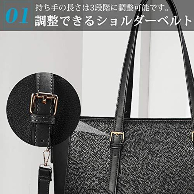 NEWHEY トートバッグ レディース ビジネスバッグ 大容量 ハンドバッグ