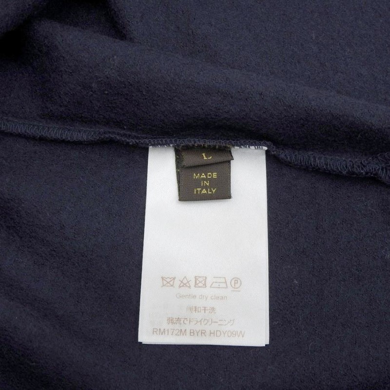 美品　LOUIS VUITTON Tシャツ 半袖　ポロシャツ ハーフジップ　紺 LOUIS VUITTON】ルイヴィトン『ハーフジップ 半袖ポロシャツ