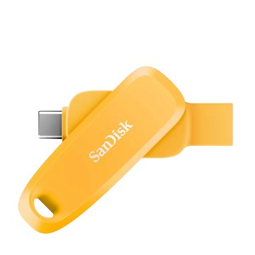 【SanDisk】Phone Drive DDC6 黃色 256G TYPE-C USB 3.2 雙用 OTG 旋轉隨身碟 讀取速度 100MB/s