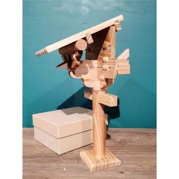 唐式南禪寺柱頭斗拱榫卯積木模型中國古建筑可拆卸實木新古典擺件