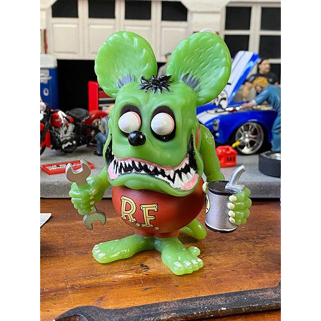 新品 ファンコ 特大 ラットフィンク フィギュア ゴールド ソフビ
