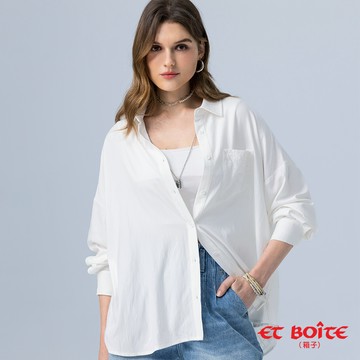 【新品2件75折】親膚異材質拼接紋理襯衫 - BLUE WAY ET BOîTE 箱子