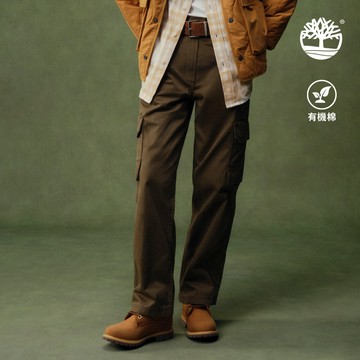 Timberland 女款橄欖綠色工裝休閒長褲|A5YYK302
