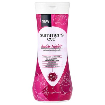 Summer's Eve, 5 合 1™ 日常清爽沐浴露，Amber Nights™，15 液量盎司（444 毫升）