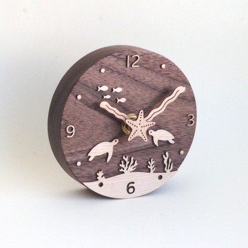 CLOCK_10 桌立時鐘 悠然夏日 海龜 海星 海草 可磁吸 壁掛