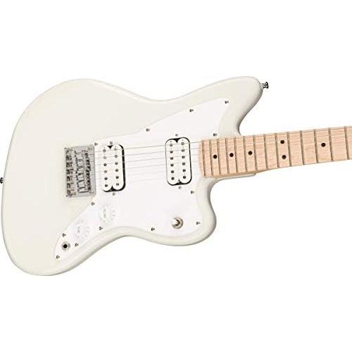 Squier エレキギター Mini JazzmasterR HH, Maple Fingerboard, Olympic White ソフトケース付