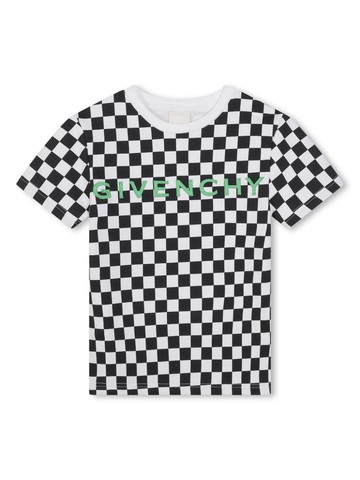 Givenchy Kids - 4G check-pattern T-shirt - kids - Cotton - 6 - Black