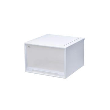 【日本天馬】Fits MONO純白系正方45寬單層抽屜箱(透窗)-高30CM-3入