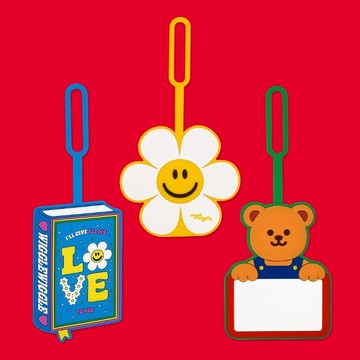 【blank.】Wiggle Wiggle 姓名牌-微笑小花/日記本/小熊