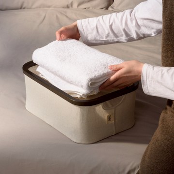 Gudee | FRASA 長方形收納籃 (棉殼白)