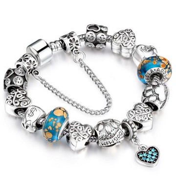 現貨+預購 串珠手鍊手環-琉璃飾品精緻愛心鑲鑽時尚女配件3色73bp3【獨家進口】【米蘭精品】