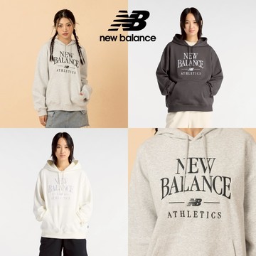 【New Balance】 NB 連帽長袖衛衣_女性_深灰/淺灰/米杏任選_WT61C00MAHH/ABR/SST