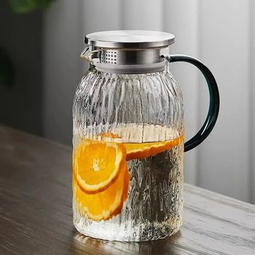 泡茶壺 茶壺 ✨ 冷水壺耐高溫樹紋家用涼水壺杯大容量客廳玻璃壺泡茶壺套裝高顏值