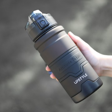 TRITAN質感防摔直飲運動提帶水壺 700ML  磨砂黑