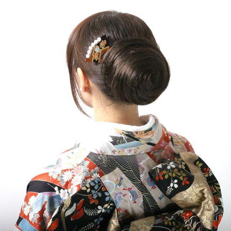 ウィッグ 和装 部分ウィッグ お団子 まとめ髪 夜会巻き風 ヘアアレンジ odango-c | LINEショッピング