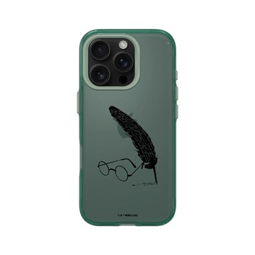 iPhone 16 Pro Clear 憂墨綠 - 哈利波特 Harry Potter - 羽毛筆和眼鏡