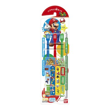 BANDAI 超級瑪莉歐牙刷3入(6歲~)
