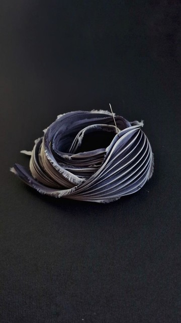 30 公分 1/3 碼純絲織帶手工天然絲綢打褶布料