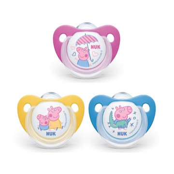 NUK 佩佩豬矽膠安撫奶嘴-1號(初生型)/2號(一般型)【悅兒園婦幼生活館】