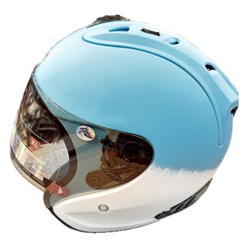 ARC HELMET 露臉式安全帽 含1層護目鏡 R3A6  天藍白色  M