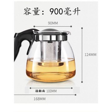 茶吧機簡約飲水機通用保溫透明玻璃茶壺泡茶煮美的茶壺燒水壺