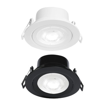 DanceLight 10入組 可調角度LED浩克崁燈 5W坎燈 崁孔7.5CM 時尚白/貴族黑(白光/黃光/自然光)