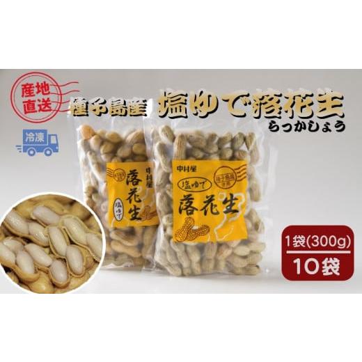 ふるさと納税 鹿児島県 西之表市 種子島　中村屋さんの塩ゆで落花生 300ｇ×10袋　690pt  NFN464