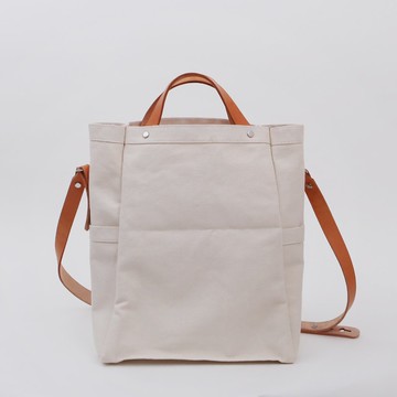 竖款手工背带手提文艺旅行帆布tote单肩托特包男女