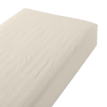 MUJI 無印良品 NS_柔舒水洗棉床包/D/淺米 簡約設計  1件